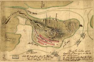 1775 map Plan of the action which happen'd 17th. June 1775, at Charles Town, N. America. Map Subjects: Boston Bunker Hill | Bunker Hill | Battle Of | Boston | Mass | Massachusetts | - New York Map Company