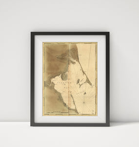 1770 Map | Chart of Plymouth Bay | Massachusetts | Nautical Charts | Plymouth Bay | Plymouth Bay Mass | United States Scale ca. 1:24,000. Hand colored. - New York Map Company