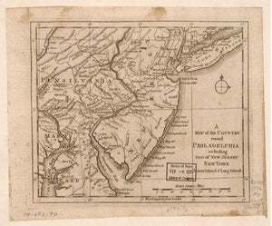 Philadelphia & part of New Jersey, New York, Staten Island|1776 Americ - New York Map Company