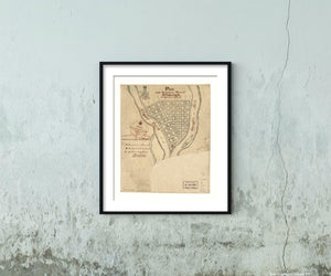 1760 map Plan and perspective view of Pittsburgh. - New York Map Company