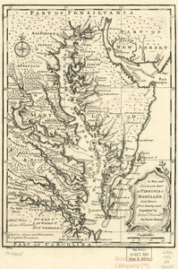 1752 map A new and accurate map of Virginia and Maryland. Map Subjects: Maryland | Virginia - New York Map Company