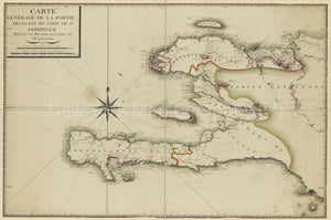 1776 map Carte générale de la partie française de l'isle de St. Domingue. Map Subjects: Early Haiti | Index Manuscript Maps | Nautical Charts