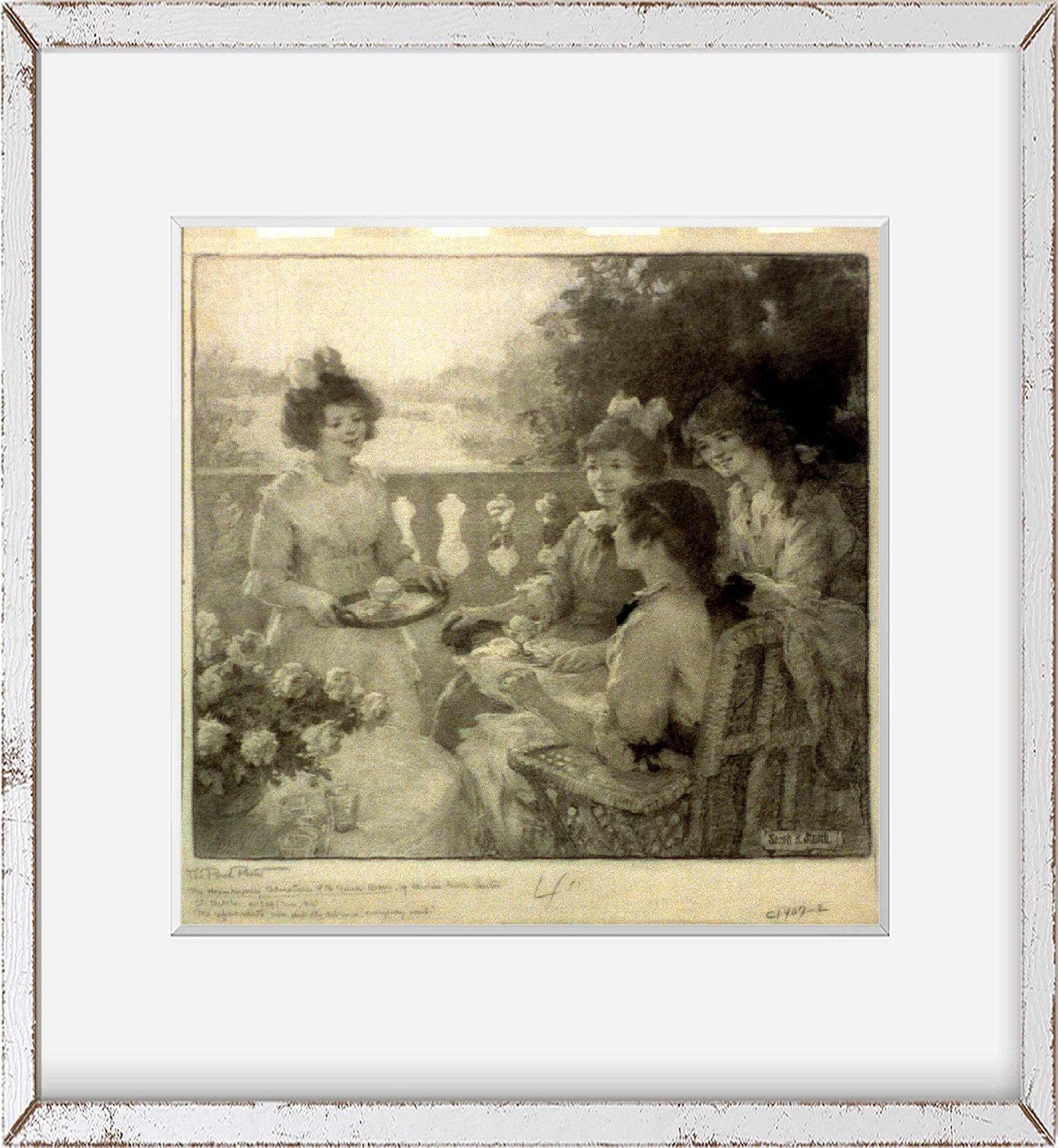 Photo: Porch Party, Refreshments, Perfectly Delicious, 1914?, Sarah K Smith, Tea Part