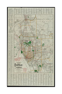 1916 Map New York | Erie | North Tonawanda The Matthews-Northrup up-to-date of Buffalo and towns of Tonawanda, Amherst, Cheektowaga and West Seneca Up-to-date Map | of Buffalo and towns of Tonawanda, Amherst, Cheektowaga and West Seneca Shows street car