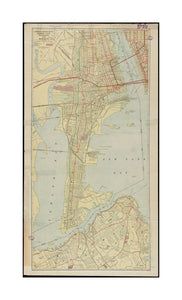 1912 Map New Jersey | Hudson | Bayonne Hammond's complete of Jersey City, Bayonne and Hoboken Jersey City, Bayonne and Hoboken Oriented with north to the upper left.