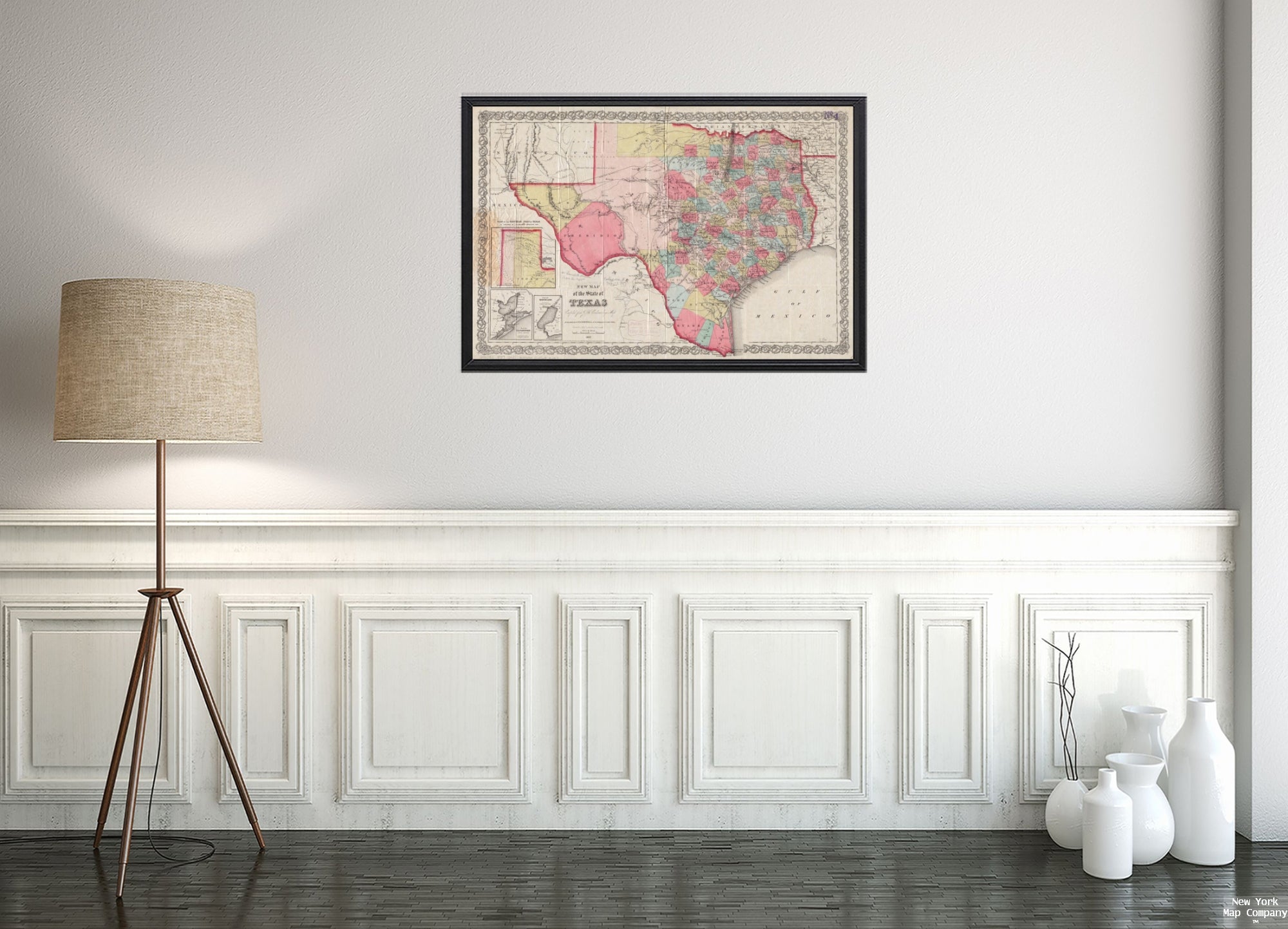 1857 Map Texas|Galveston Bay|Sabine Pass|New of the state of Texas Relief shown
