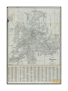 1917 Map Ohio | Summit | Akron of Akron, Ohio: prepared for Akron Chamber of Commerce Latest Map | of Akron and Kenmore, Ohio Includes index.