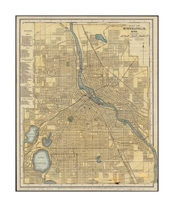 1895 Map Minnesota | Hennepin | Minneapolis of Minneapolis, Minn Map | of Minneapolis, Minnesota Matthews-Northrup Up-to-date Map | Minneapolis Shows street names, railroads, streetcar lines, parks, cemeteries, and select buildings; bullseye circles cent