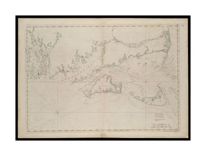 1781 Map | New England | Rhode Island Coast of New England from Chatham Harbor to Naragansett Bay Title from published bibliography. From the author's Atlantic Neptune.