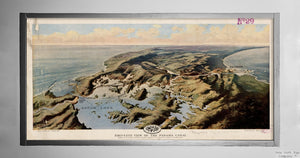 1912 Map Panama|Panama Canal|Bird's-eye view of the Panama Canal Supplement to t