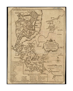 1774 Map Boston A chart of the coast of New England, from Beverly to Scituate harbour, including the ports of Boston and Salem From: The London magazine, or, Gentleman's monthly intelligencer, vol. 43, Apr. 1774. Inset: A plan of the town of Boston. Incl - New York Map Company