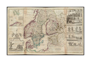1750–1759 Map Baltic Countries | Scandinavia A new of Denmark and Sweden: according to ye newest and most exact observations Relief shown pictorially. Prime meridians: London and Ferro Island. Dedication: To His Excellency John Lord Bishop of Bristol Ld. - New York Map Company