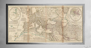 1709 Map North Africa|Middle East|Roman Empire An historical of the Roman Empire - New York Map Company