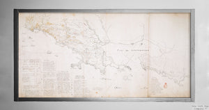 Map Canada | Nova Scotia | Louisbourg Plan de Louisburgh, et partie de la baye de Gabarus Date attributed on stylistic grounds and from the depiction of extensive defences at "Anse de la Cormorandière" (lacking at the Siege of Louisbourg in 1745) and the