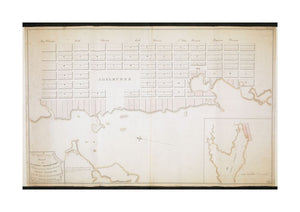 Map Canada | Nova Scotia | Shelburne PLAN of The TOWN of SHELBURNE projected and laid out By Order of his Excell,y IOHN PARR Esqr Capt,n Gen,l Governor and Commander in Chief of NOVA SCOTA Date from comparison with Maps K.Top.119.52 / Maps K.Top.119.53 /