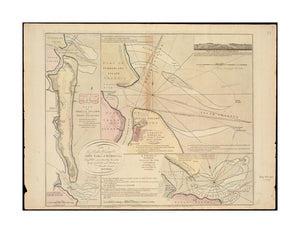 1770 Map Florida | Nassau | Little Saint Marys River Plan of Amelia Island in East Florida: A chart of the entrance into St. Mary's River taken by Captn. W. Fuller in November, 1769 ; A chart of the mouth of Nassau River with the bar and the soundings on - New York Map Company