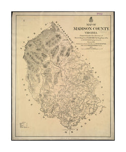 1875 Map Virginia | Madison | of Madison County, Virginia: prepared under the direction of P.S. Michie