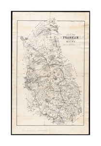 1895 Map Maine | Franklin | of Franklin County, Maine Stuart's official sportsmen's and tourists' Map | : Franklin County, Maine