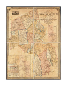 1852 Map | Bristol | New Bedford of Bristol County Massachusetts: based on the trigonometrical survey of the state Map | of the city of New Bedford and the village of Fair Haven : Map | of the town of Taunton and Map | of the city of New Bedford and the
