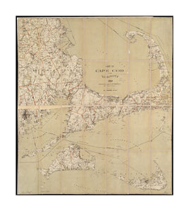 1892 Map | Nantucket | Nantucket Island of Cape Cod and vicinity Shows town boundaries and steamboat and excursion lines. Covers Cape Cod, Martha's Vineyard, Nantucket Island, and part of southeastern Massachusetts.