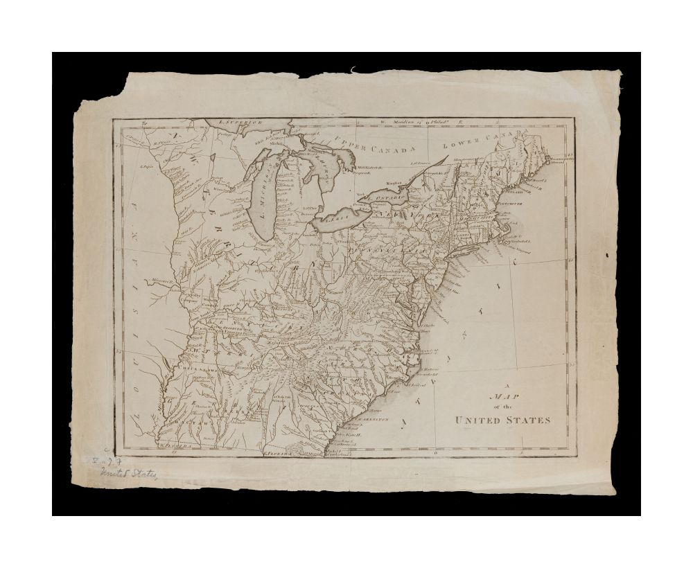 1795 Map United States of the United States From: Scott, Joseph. The United States gazetteer..., Philadelphia, 1795.