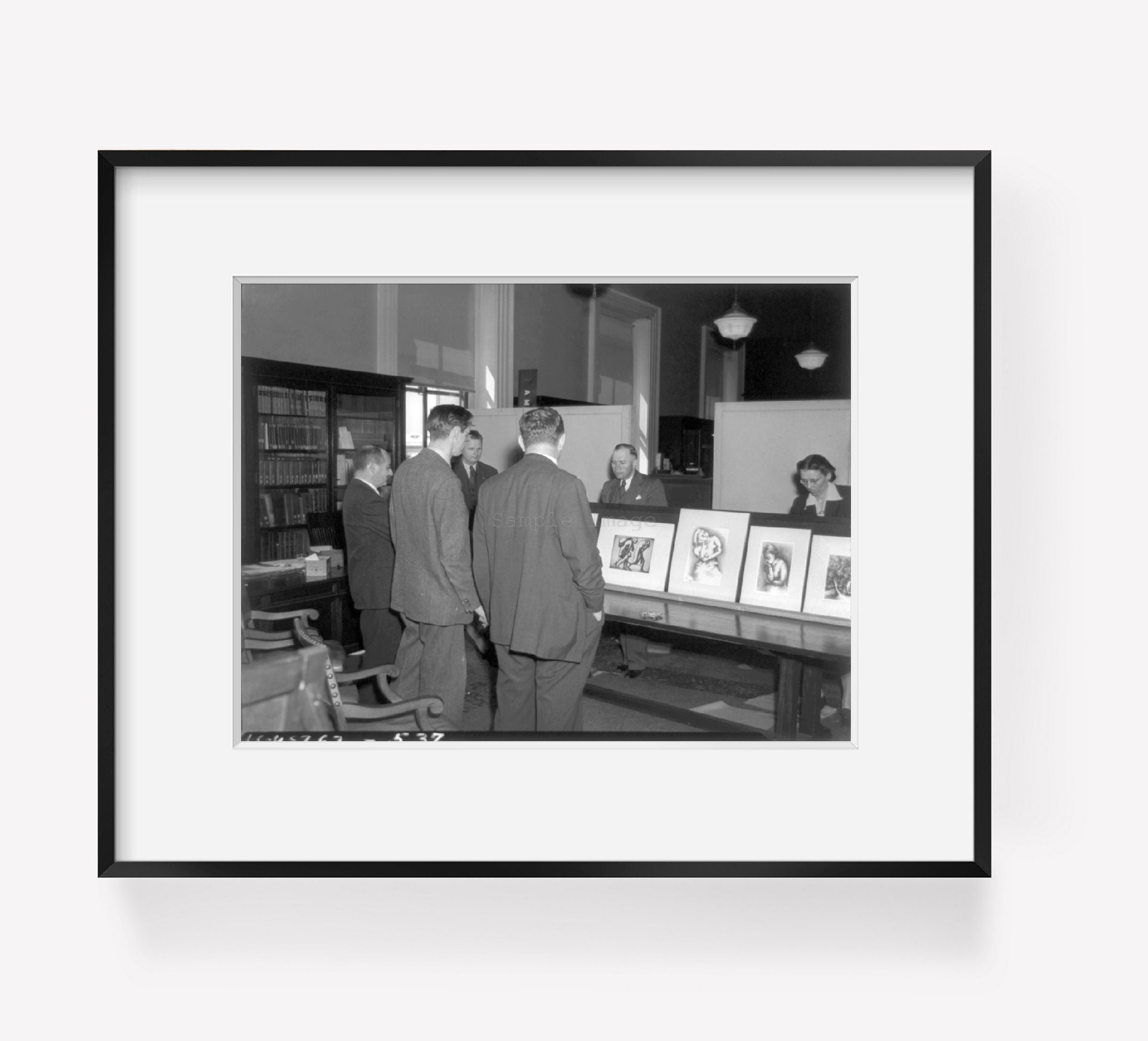 Photo: Jury for 1945 Pennell Prize Exhibition, Armin Landeck, Asa Chefetz, Robert R