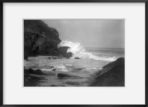 Photo: The Maine seacoast, ME, 1916, waves, rocks