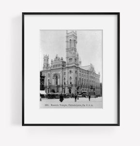 Photo: Masonic Temple, Philadelphia, Pennsylvania, PA, 1891, pedestrians
