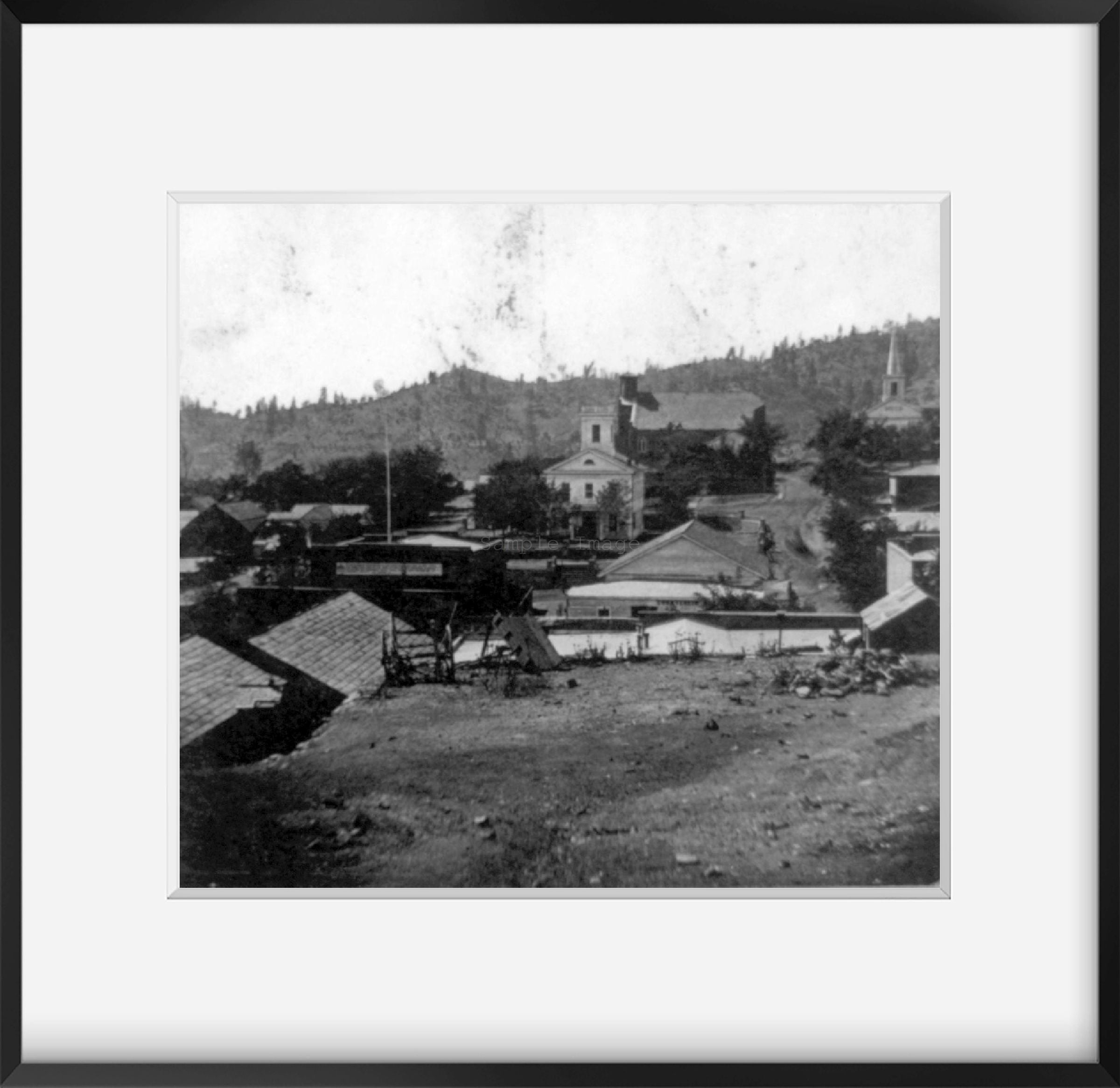Photo: Sonora - Tuolomne County - the Court House, California, CA, 1866