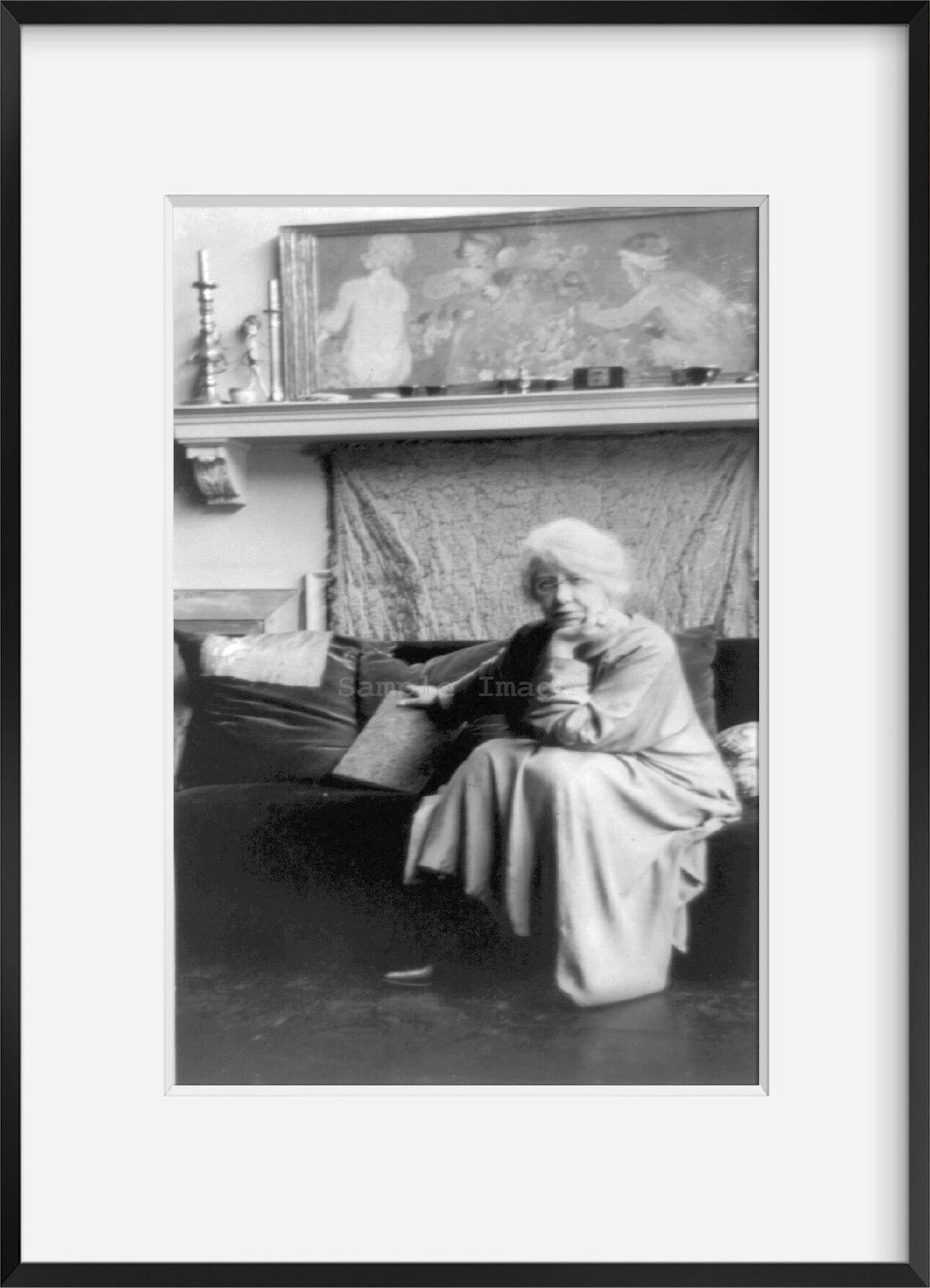 Photograph of Florence Lundborg (1871-1949) in her studio