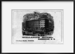Vintage 1855 photograph: Willard's Hotel, Wash., D.C.