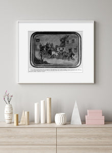 Vintage photograph: A tray decorated with the Royal Mail at the Bell Inn