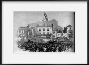 Vintage 1851 Dec. 6. photograph: Kossuth addressing the people at the Mayor's So
