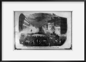 Vintage 1851 Dec. 27. photograph: Torchlight procession and serenade for Kossuth