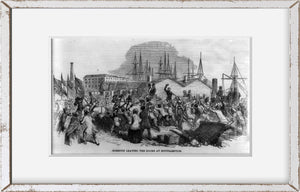 Vintage 1851 Dec. 6. photograph: Kossuth leaving the docks at Southampton