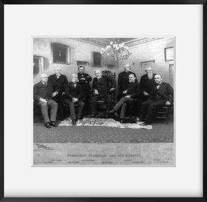 Photo: President Harrison, his cabinet, 1893, Herbert Clark Hoover, 31st President o