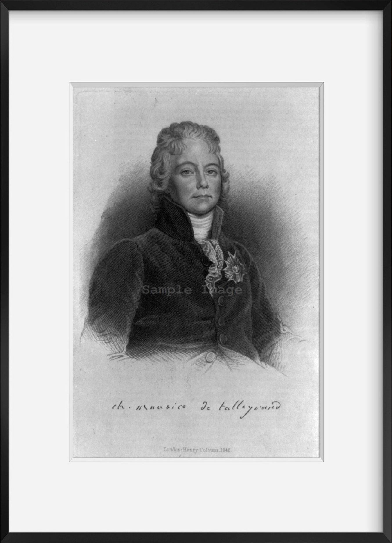 Vintage 1845 print: Ch. Maurice de Talleyrand