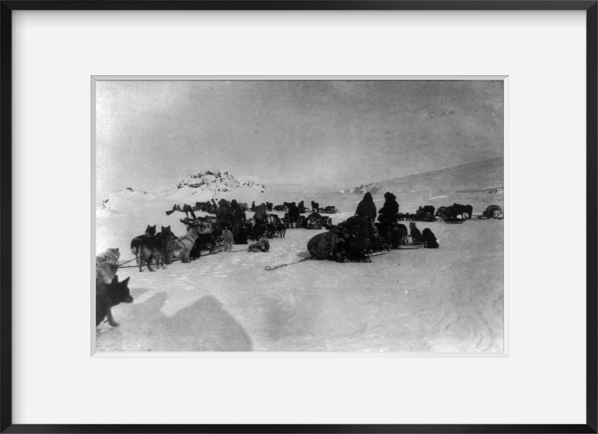 c1903 Feb. 12 photograph of Making camp in Collinson's fjord; the William Zeigle