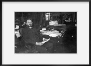 Vintage between 1890 and 1897 photograph: Harvey W. Wiley in his office at B & 1
