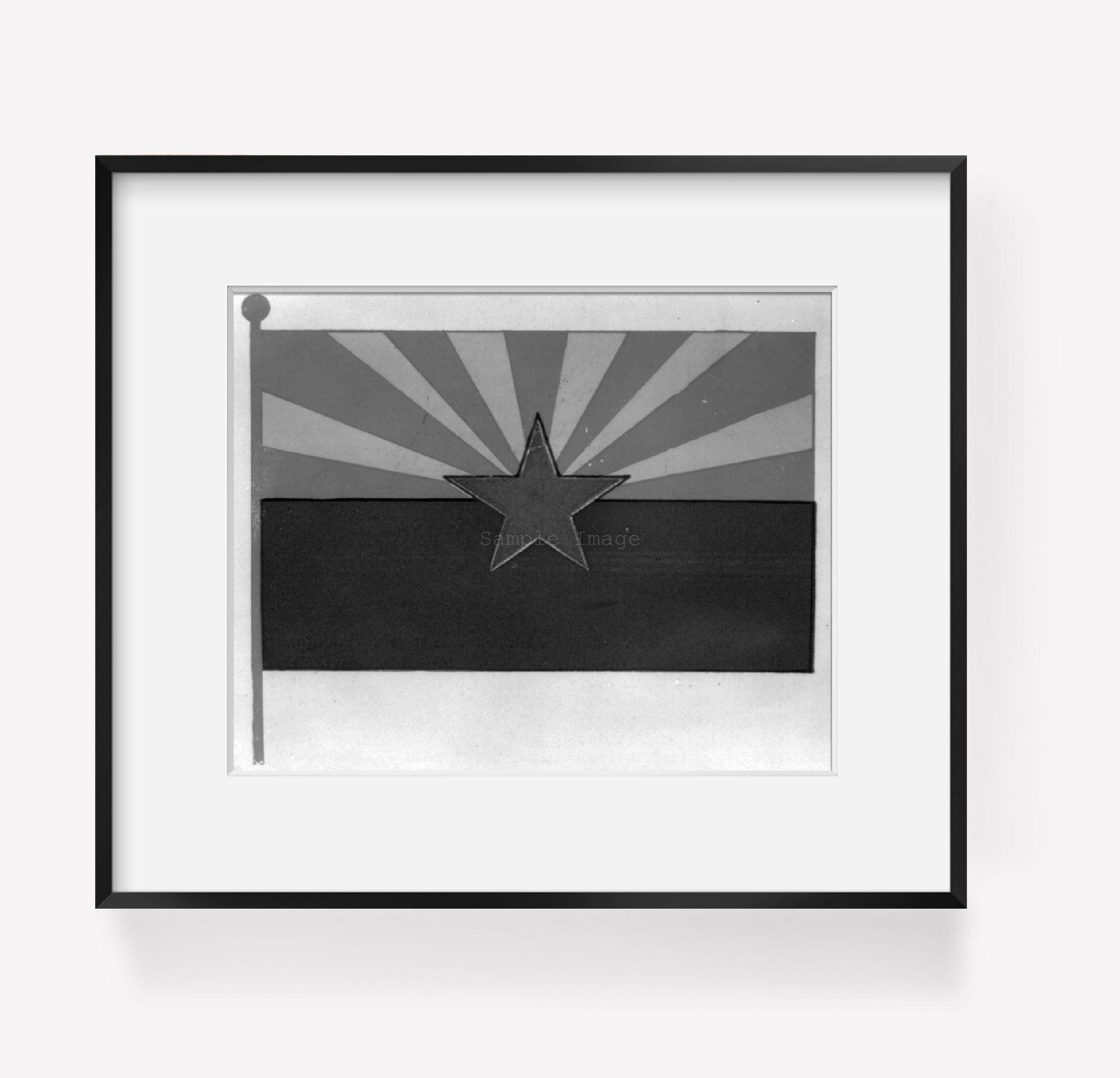 Vintage photograph: Arizona flag