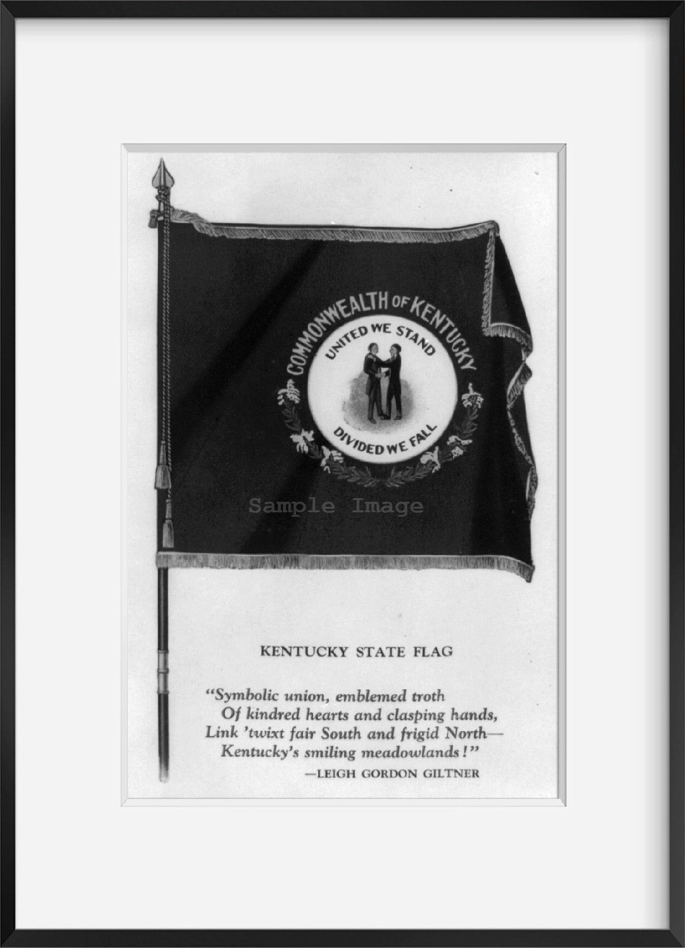 Vintage photograph: Kentucky flag