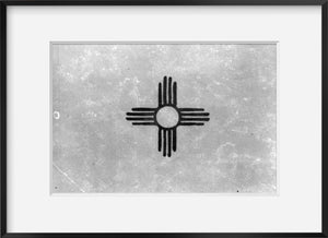 Vintage photograph: New Mexico flag