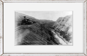 ca. 1885 photograph of Railroad trains in Mexico