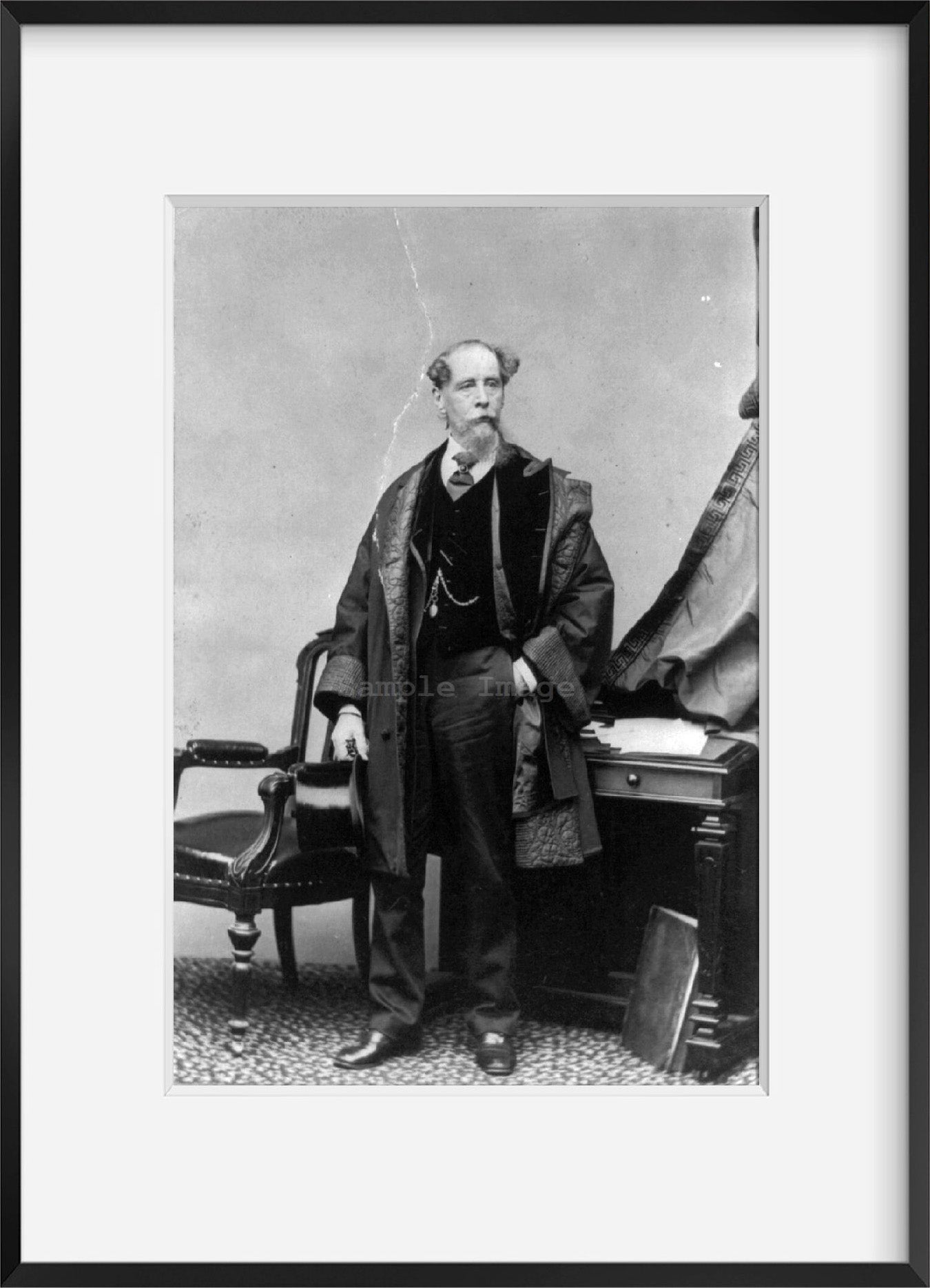 1867 photograph of Charles Dickens Summary: Full, standing.