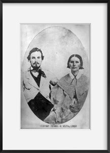1859 photograph of Watson Brown and his wife Isabella Subjects: Brown, Watson, ,