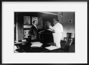Vintage 1910 photograph: Dr. H.W. Wiley and W.G. Campbell at the Bureau of Chemi