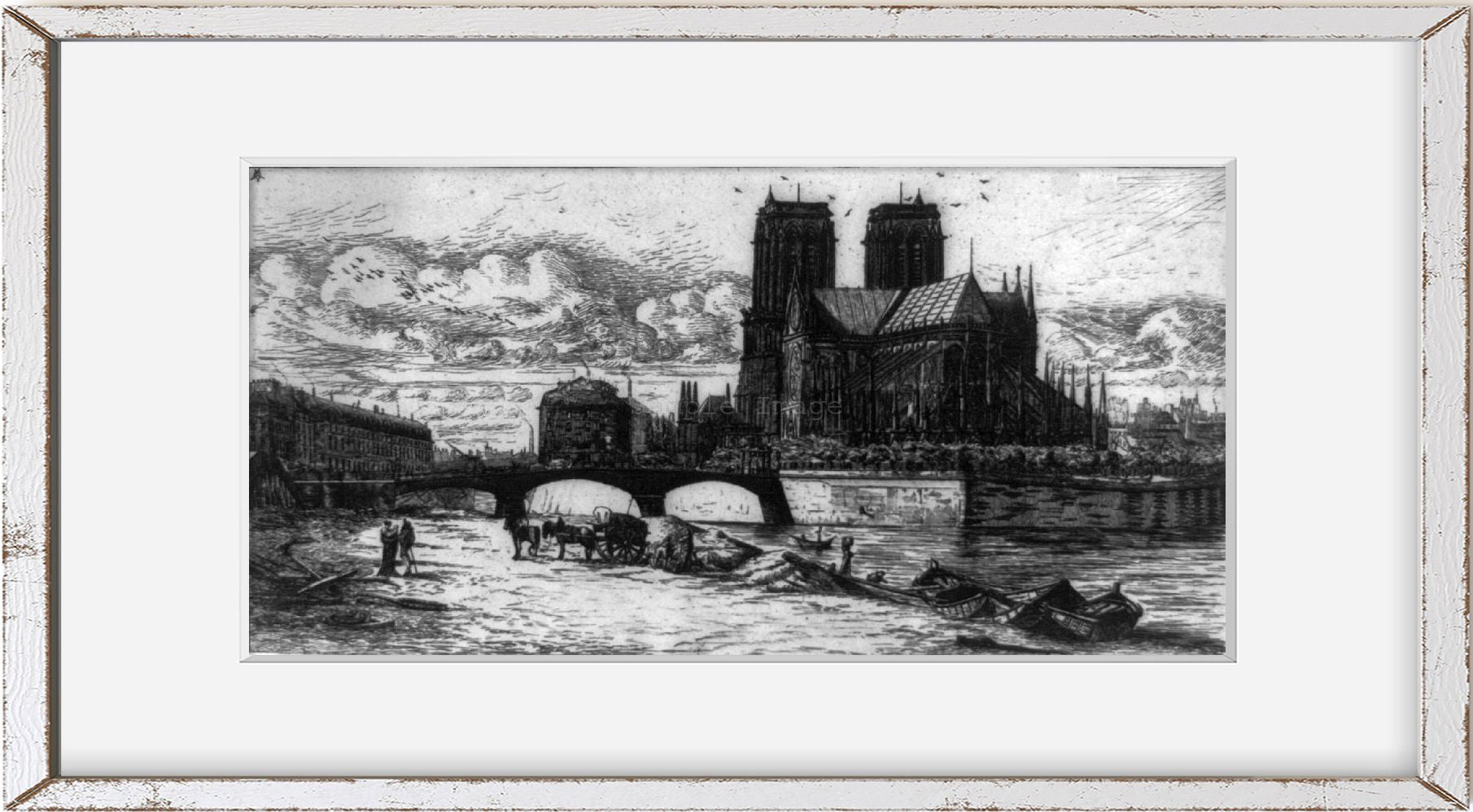 Vintage photograph: L'Abside de Notre Dame