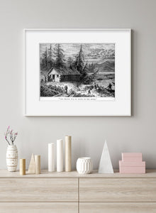 Vintage photograph: All travel way by boats in the river