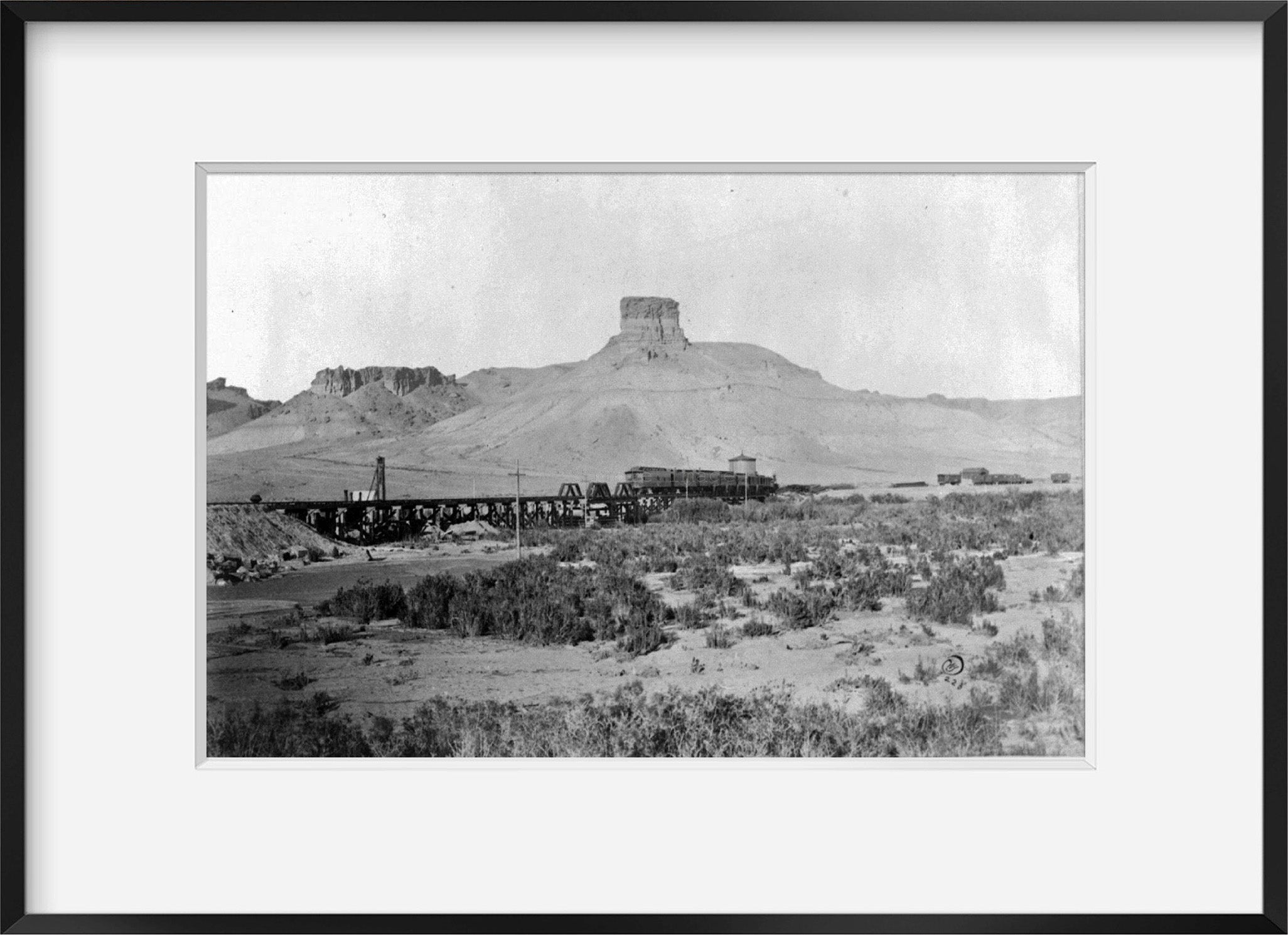between 1870 and 1878 photograph of Railroad bridge near Citadel Rock / WHJ. S