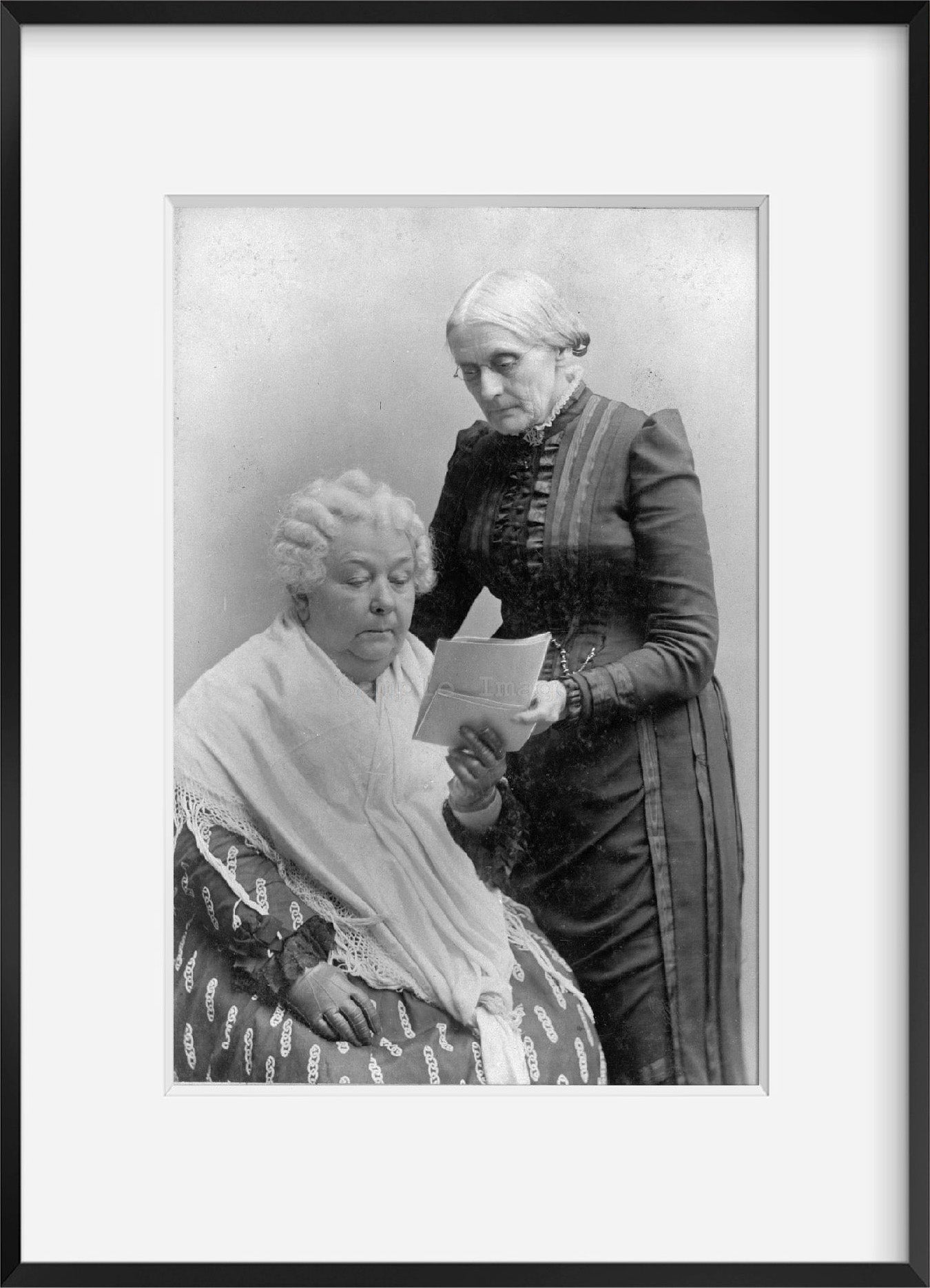 between 1880 and 1902 photograph of Elizabeth Cady Stanton, seated, and Susan B.